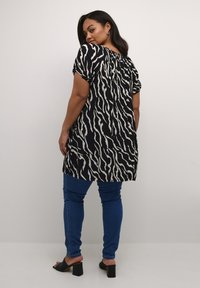 Kaffe Curve Tunique - black   antique zebra print