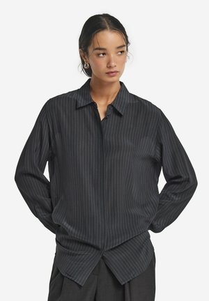 Hemdbluse - stampa riga nero