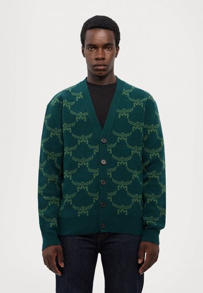 MCM ALLOVER CARDIGAN - Neuletakki - forest green