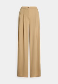 PLEATED STRETCH JERSEY WIDE-LEG PANT - Παντελόνι - brown