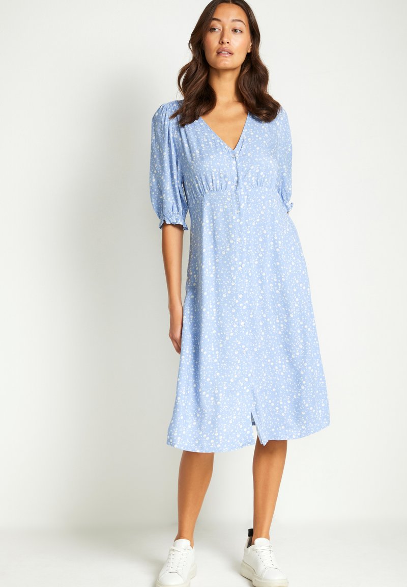 Damen Freizeitkleider | Culture CUNILDA Blusenkleid blue flower/blau - YQ90459 Damen Freizeitkleider | Culture CUNILDA Blusenkleid blue flower/blau - YQ90459