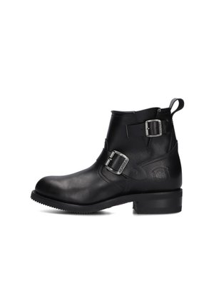 Cowboy/biker ankle boot - zwart