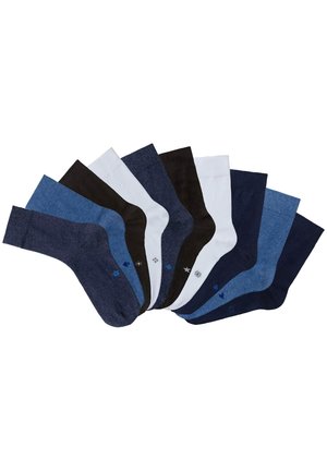 10 PACK - Socks - schwarz  blau blau meliert jeans meliert weiß