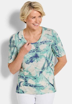 MIT GLITZERSTEINCHEN - T-shirt imprimé - turquoise patterned