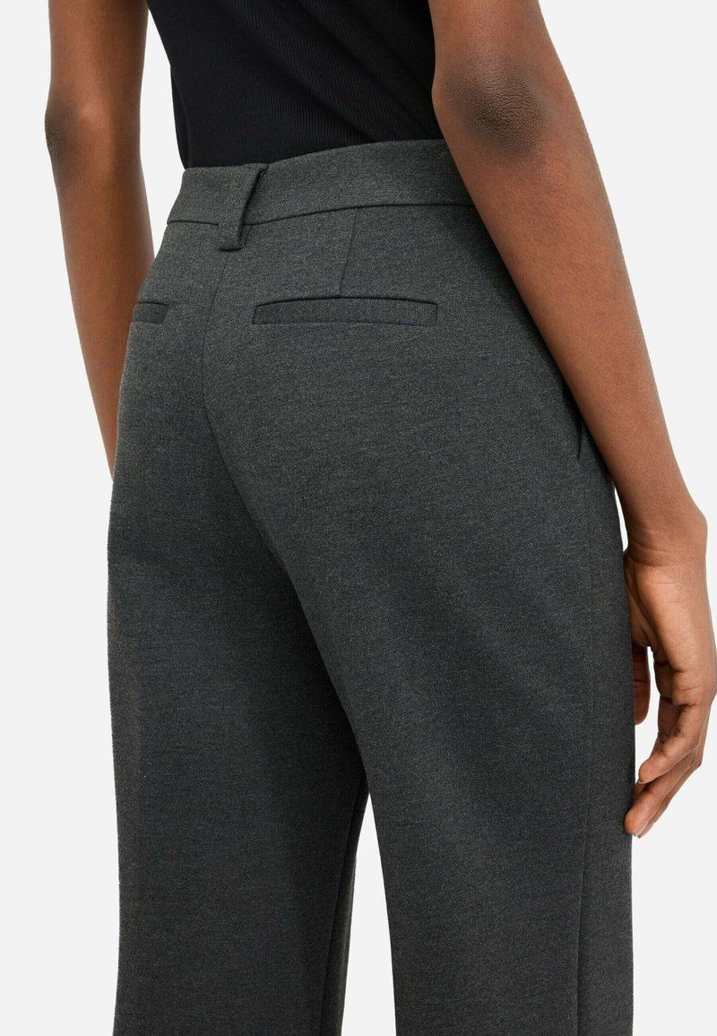 Pantalone Liu Jo A Gamba Larga In Misto Viscosa | 5BLDAMF5269TS224 – Grigio, Chiusura Zip E Bottone Gancetto
