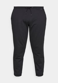 Calvin Klein COMFORT LOGO TAPE PANT - Calças de fato de treino - black