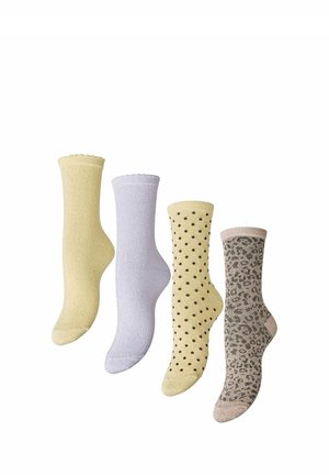Pieces PCSEBBY GLITTER LONG 4-PACK MIX NOOS BC - Ponožky - pastel lilac