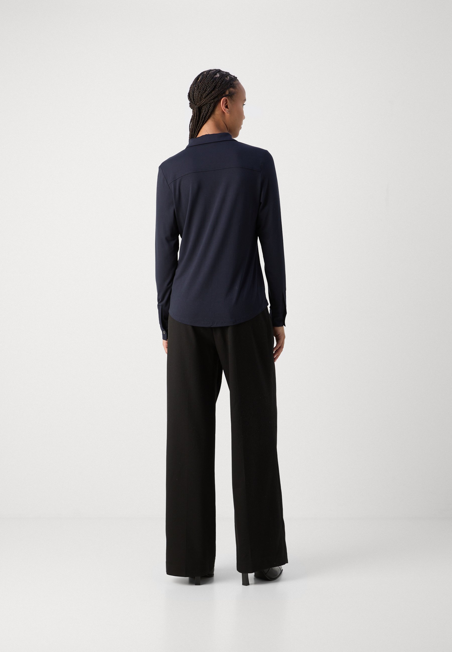 売れ筋商品|||マルコポーロ シャツ レディース トップス LONG SLEEVE COLLAR BUTTON PLACKET - Button-down blouse - manic midnight Marc O'Polo LONG SLEEVE COLLAR BUTTON PLACKET - Button-down