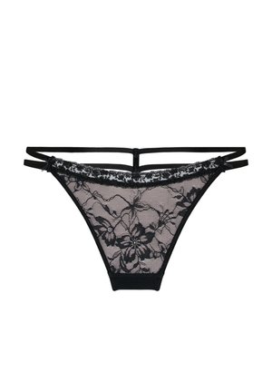 Hunkemöller, HUNKEMÖLLER HIGHLEG THONG FELICITY - Tanga - black