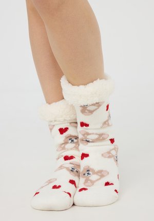 Terranova ANTISCIVOLO - Calze - var bianco lana