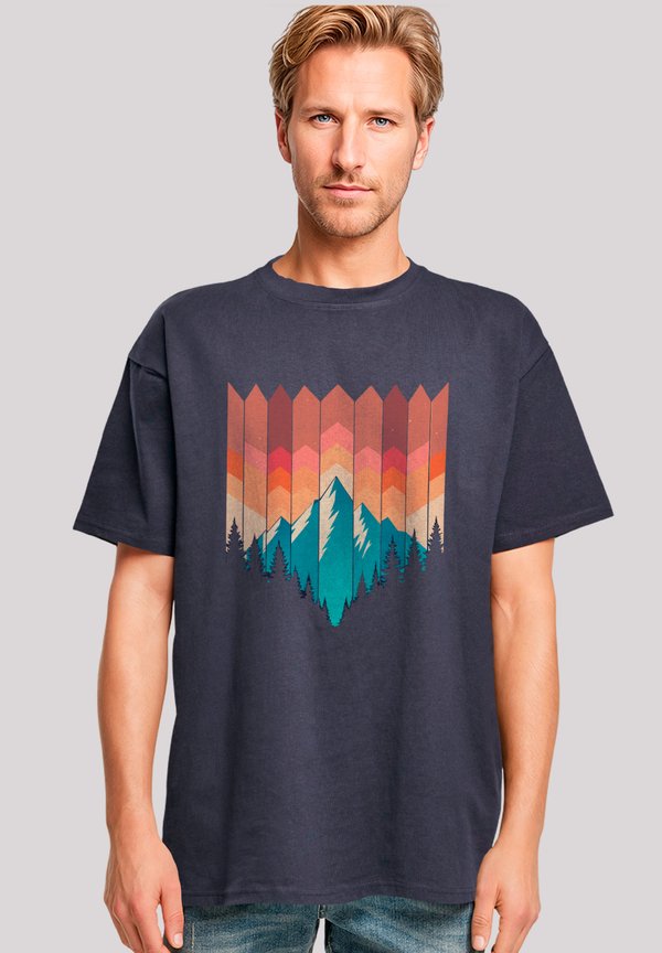 BERG SONNENUNTERGANG GEOMETRISCH - T-Shirt print