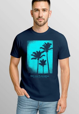 PALMEN FOTO VINTAGE RETRO STREETWEAR - Print T-shirt - navy blau