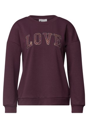 Street One, LANGARM SHIRT MIT WORDING ARTWORK - Sweatshirt - rustic rouge