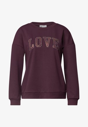 Street One, LANGARM SHIRT MIT WORDING ARTWORK - Sweatshirt - rustic rouge