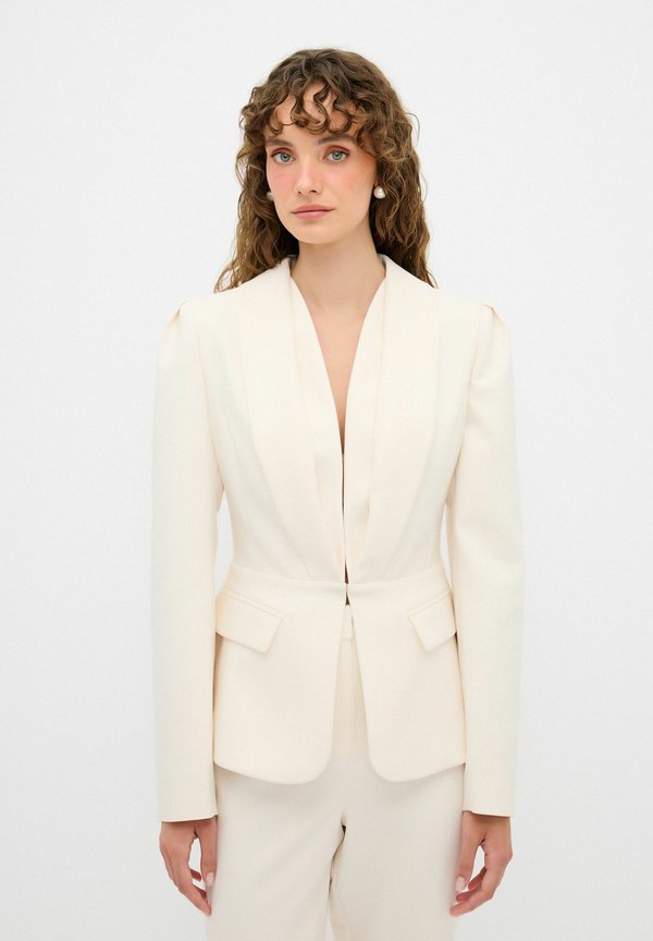 WITH STORE DETAIL ON COLLOR - Blazer - beige