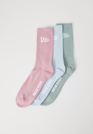 FLAG CREW UNISEX 3 PACK - Zeķes - olive/pink/light blue