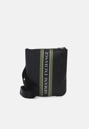 FLAT CROSSBODY UNISEX - Taška s příčným popruhem - black olivine