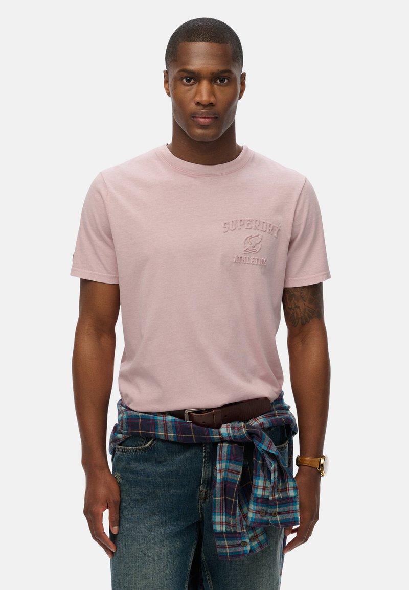 Superdry & Co ATHLETIC EMBOSSED - T-shirt basique - dusky pink