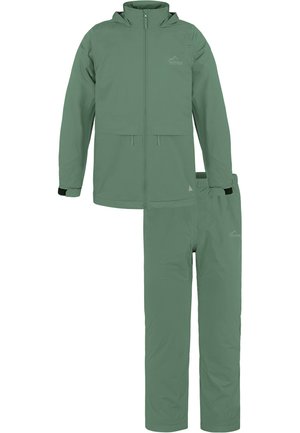 SET - Regenjacke / wasserabweisende Jacke - dunkelgrün