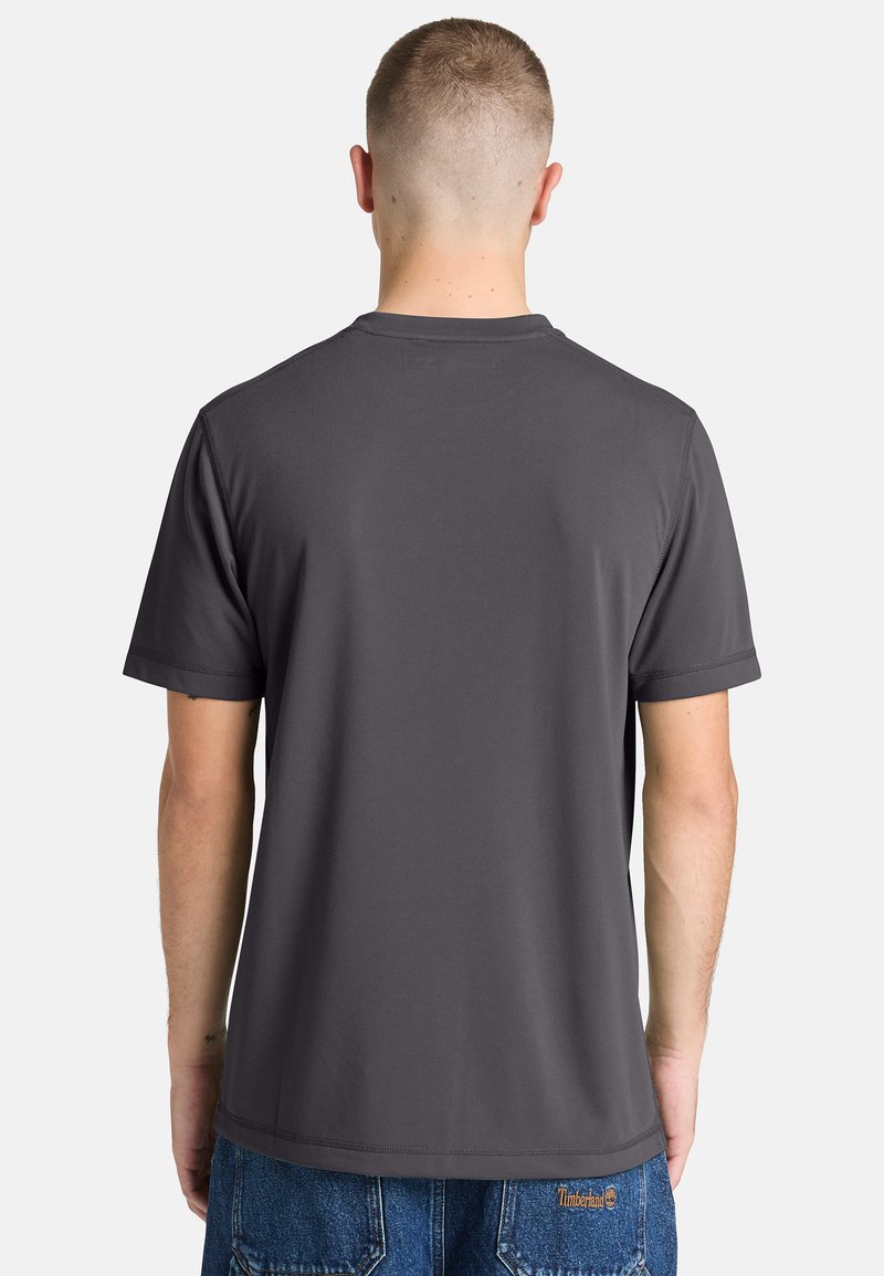Timberland QUICK-DRY SHORT-SLEEVE TEE - Jednoduché tričko - dark grey