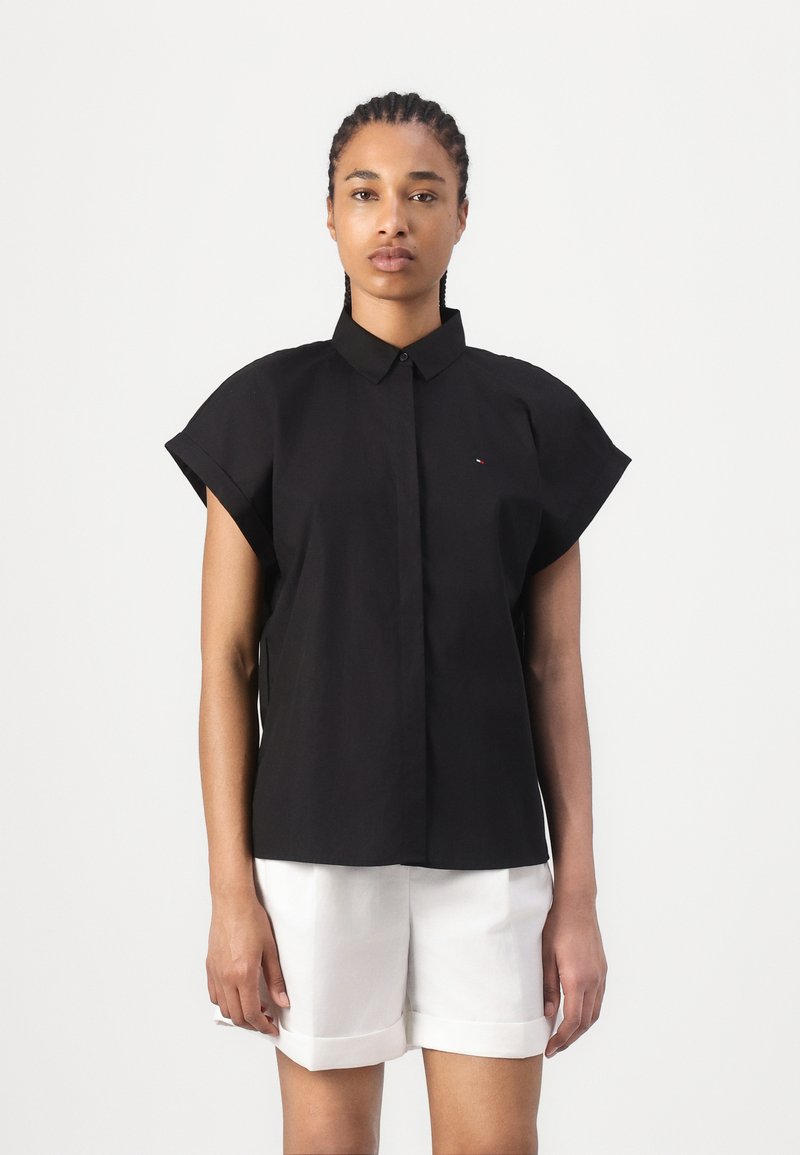 Tommy Hilfiger - SLEEVELESS RELAXED SHIRT - Button-down blouse - black, Enlarge
