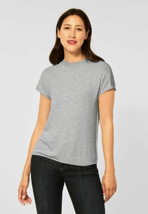 MIT SCHIMMER DETAIL - Basic T-shirt - grau