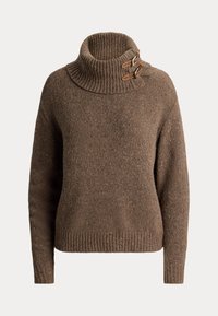 LAKIAT BUCKLE TRIM MÉLANGE TURTLENECK SWEATER - Pulover - taupe brown/heather donegal