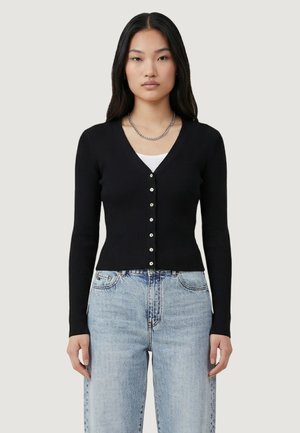 MIST LIFE V-NECK  - Cardigan - black