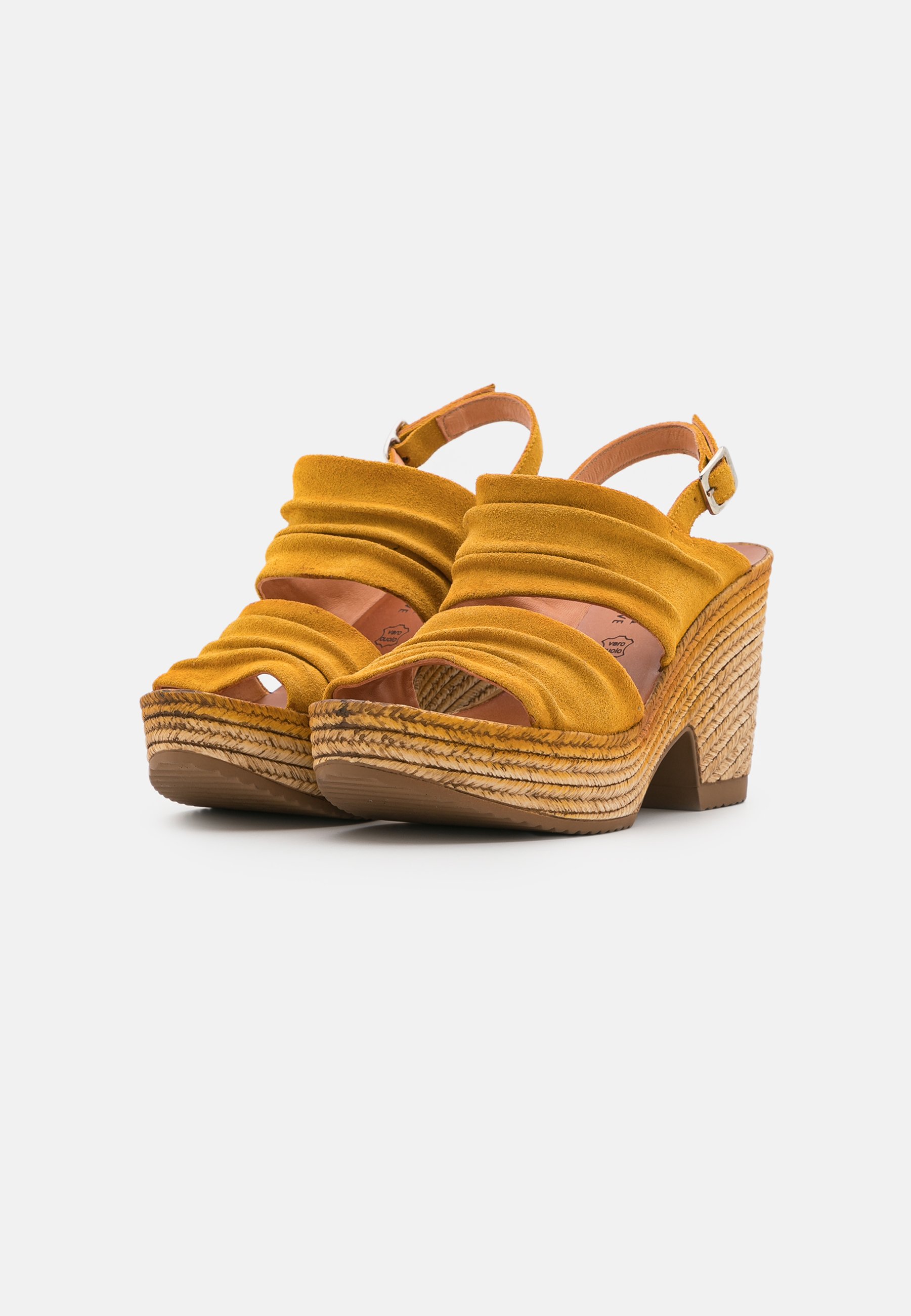 Felmini MESHA - Sandalen met hoge hak - marvin limone/geel - Zalando.be