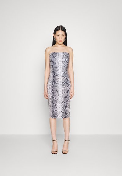 Norma Kamali STRAPLESS DRESS TO KNEE - Cocktailkjole - black/white