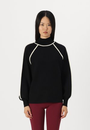YAS YASCORA HIGH NECK PULLOVER - Pullover - black/birch