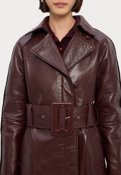 REMAIN BONDED COAT - Giacca di pelle - deep mahogany