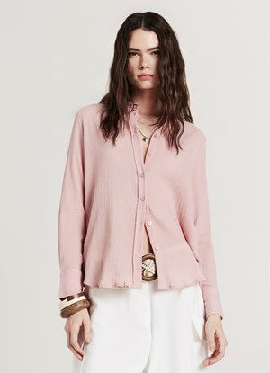 Button-down blouse - rosa cipria