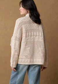 Next SOFT TOUCH FRINGE - Adīta jaka - white ecru