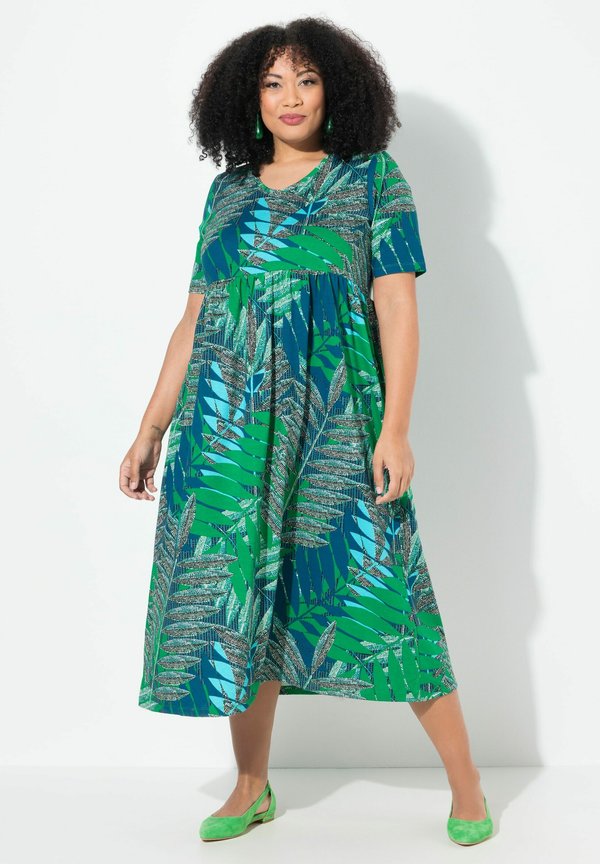 LEAY PRINT EMPIRE A-LINE POCKET - Jerseykleid