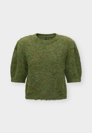 ONLY, ONLNELLIE SS O-NECK KNT - T-shirts basic - forest night melange