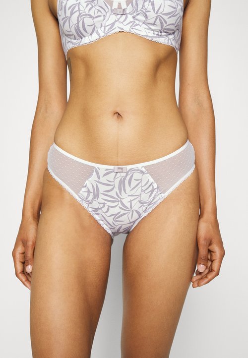 Slip DIM Blanc Brodé "Generous" - Taille 46 FR - Neuf Avec étiquettes - 100% Polyamide