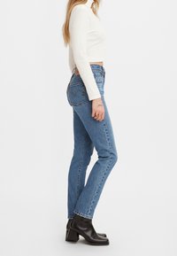 Levi's® Vaqueros pitillo - stone blue denim