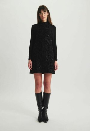 POLLY BRODÉ - Robe de jour - p black