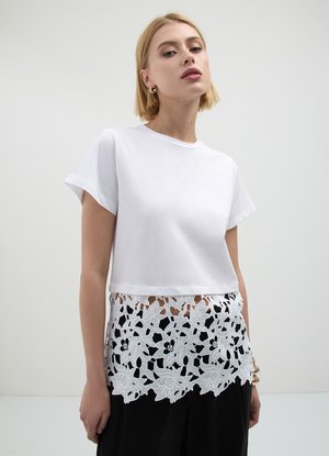 Calliope FONDO SANGALLO  - T-shirt con stampa - bianco