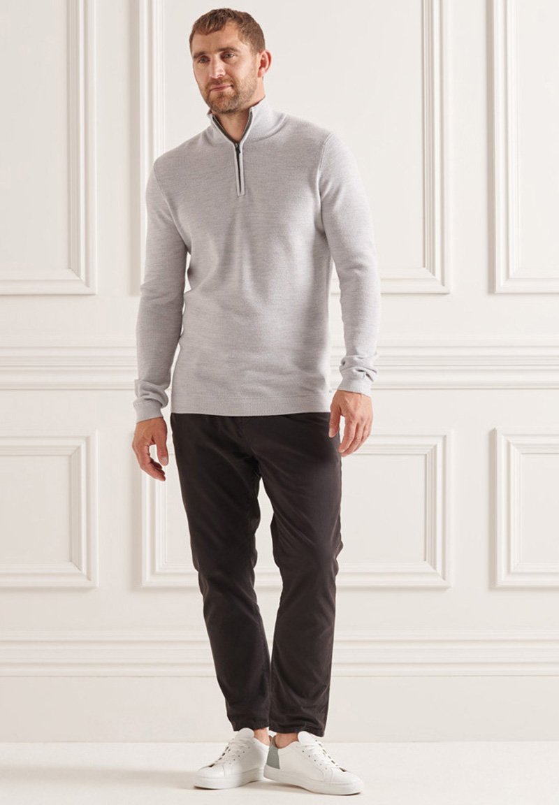 Herren Strickjacken | Superdry Strickpullover cloud grey marl/hellgrau - RT28387 Herren Strickjacken | Superdry Strickpullover cloud grey marl/hellgrau - RT28387