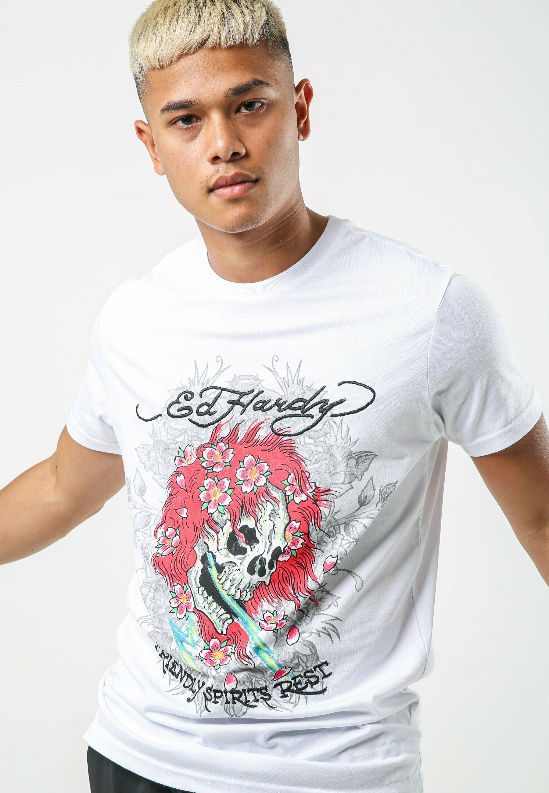Ed Hardy T-SHIRT - Camiseta estampada - white/blanco Zalando.es