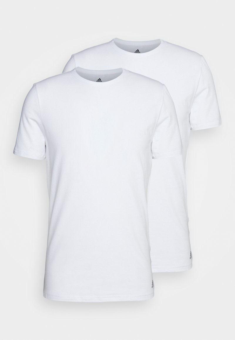 adidas Sportswear 3 STRIPES CREW NECK 2 PACK Undershirt white Zalando.co.uk