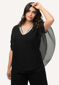 Ulla Popken DOPPELLAGIG V-AUSSCHNITT HALBARM - Camicetta - black