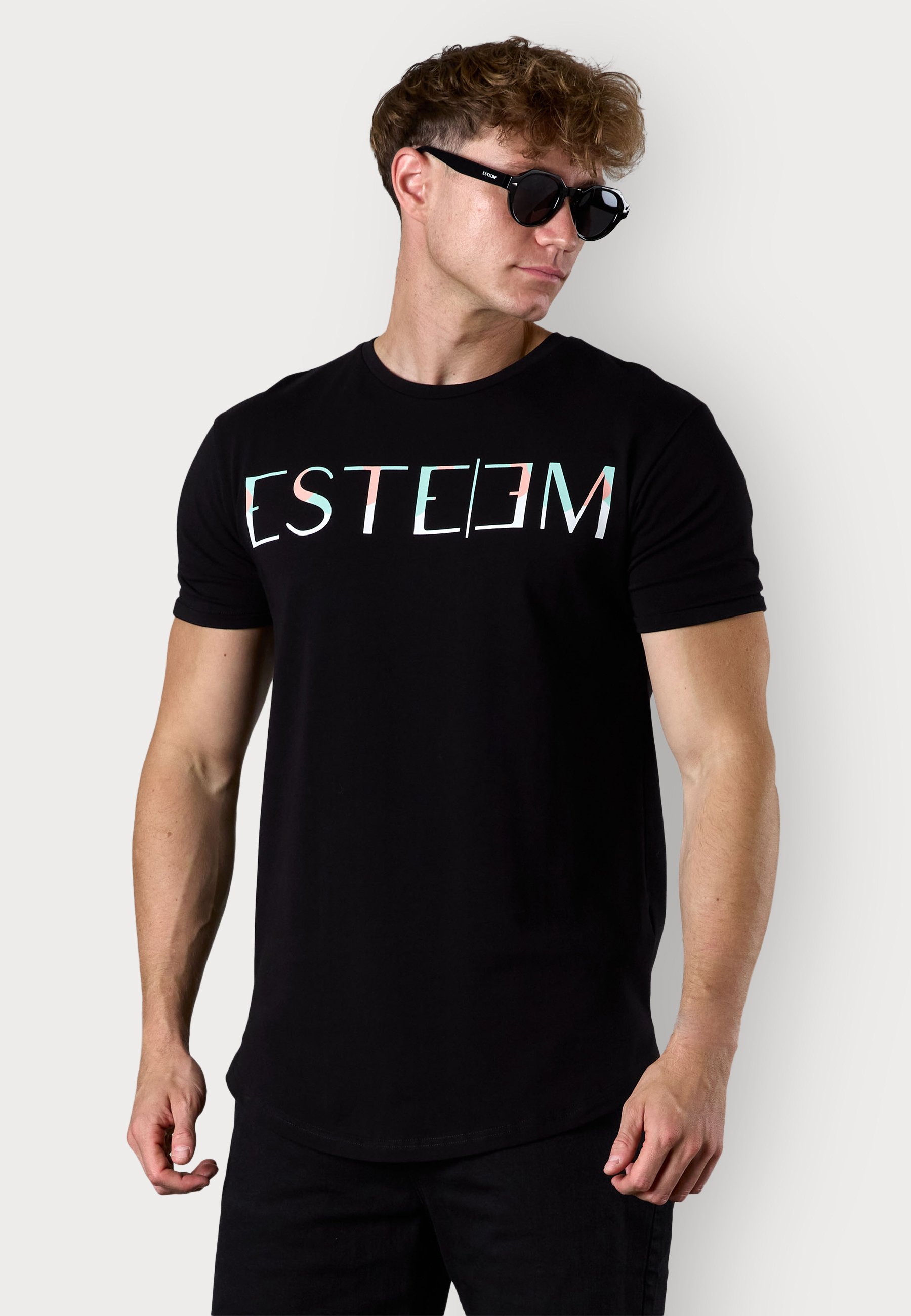 ESTEEM LETTERING T-shirt imprimé black/noir
