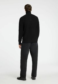 Selected Homme HALF-ZIP  - Strickpullover - black
