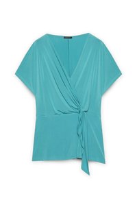 CON INCROCIO - T-shirt basic - verde acqua