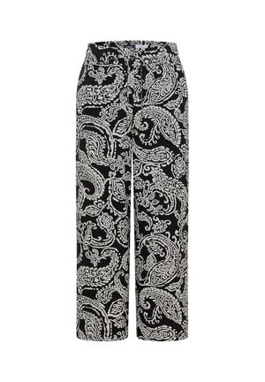 Cecil, 7/8 HIGH-WAIST WIDE-LEG PANTS IN A LOOSE FIT - Pantalon classique - black