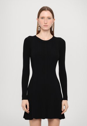 FLARE MINI - Strikket kjole - black