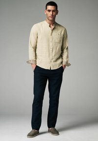 Next SLIM FIT LINEN ELASTICATED DRAWSTRING - Broek - black